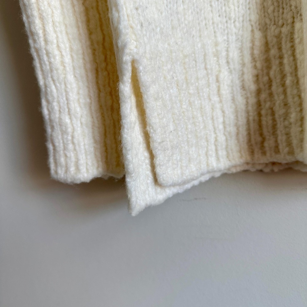 Vince Sweater Womens Large Cream Ivory‎ Turtleneck Wool Blend Ribbed Chunky NWT - Picture 10 of 10